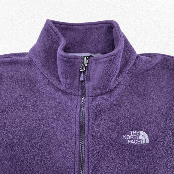 The North Face Purple TKA 100 Glacier Fleece Full Zip Collared Jacket Size XL - Picture 5 of 10